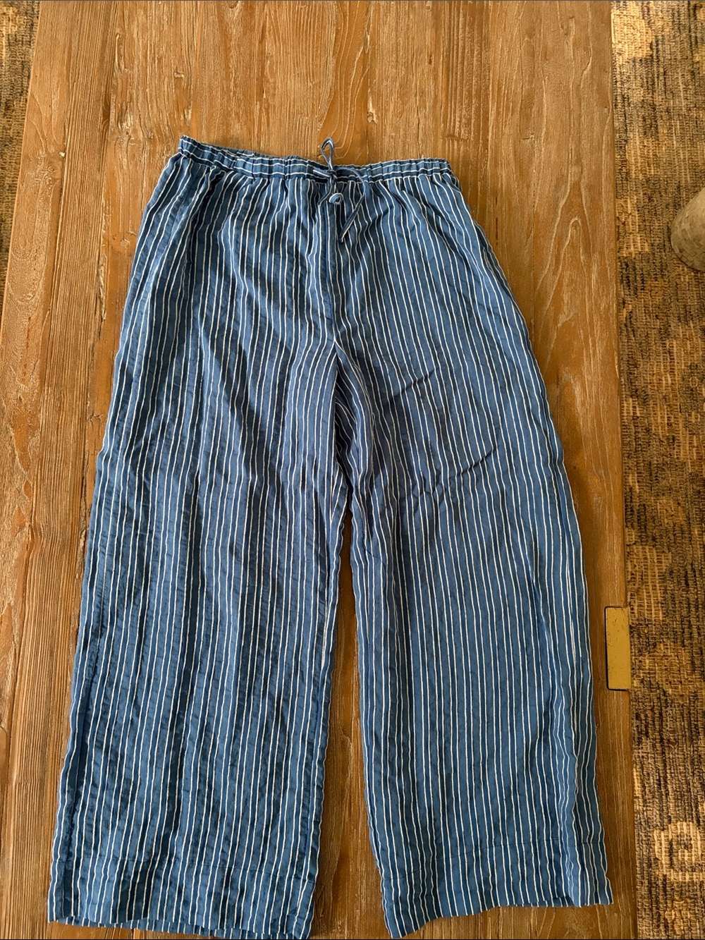 Z Supply size medium Blue Striped Casual Drawstring Pants